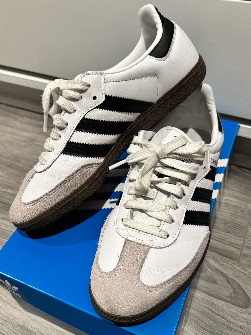 Adidas Samba OG in white and black